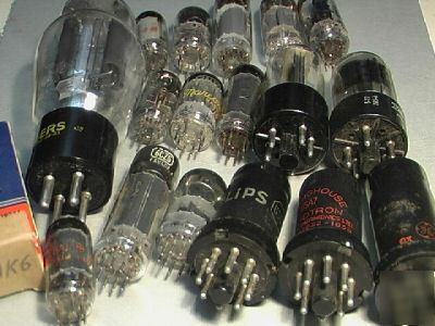 Assorted tubes for tube amp, tube radio, (lot of 17) 
