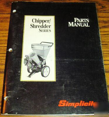 Simplicity lawn chipper shredder parts catalog & attach