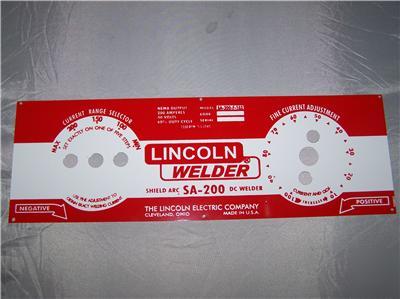 Lincoln arc welder sa-200-162 m-8803 control plate, 2ND