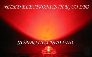 New 500X superflux red 5MM r/h ledlamp 13,000MCD f/s