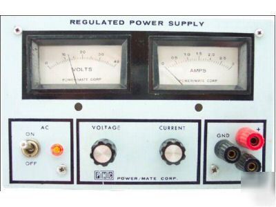 Power mate pmc bpa-40E regulated power supply 0-30V-2A