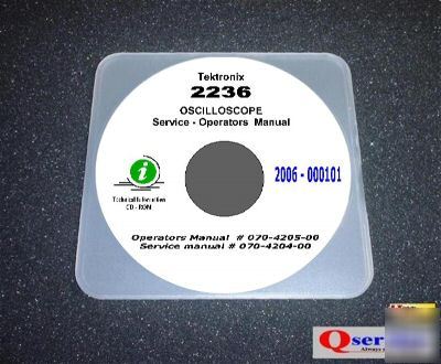 Tektronix tek 2236 service + operators manual cd