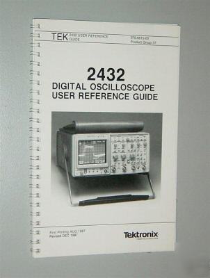 Tektronix tek 2432 original users guide