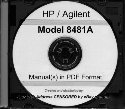 Hp 8481A 8482A 8483A power sensor service & op manual