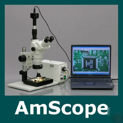 3.35X-180X stereo inspection microscope + 3MP camera