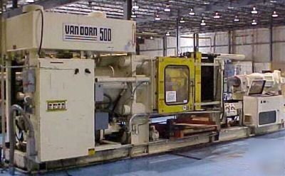 500 ton, 60 oz. van dorn injection molding machine '89