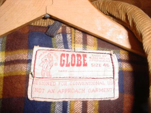 Globe fireman's coat vintage fire firemen jacket