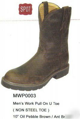 New mens twisted x oiled brown non steel work boot,8D