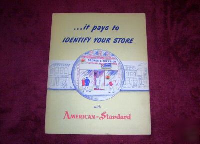 Rare 1952 american-standard advertising brochure