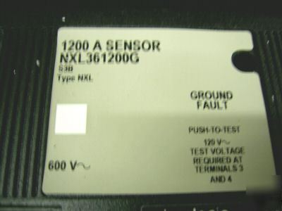 Square d micrologic 1200A sensor breaker w/ ground faul