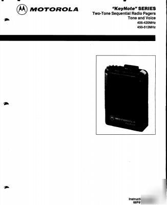1 A1 book motorola intruction manual pagers bip bip