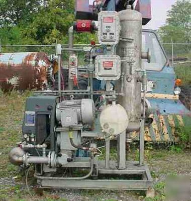 Busch 10 hp monovac vacuum pump stainless receiver tank