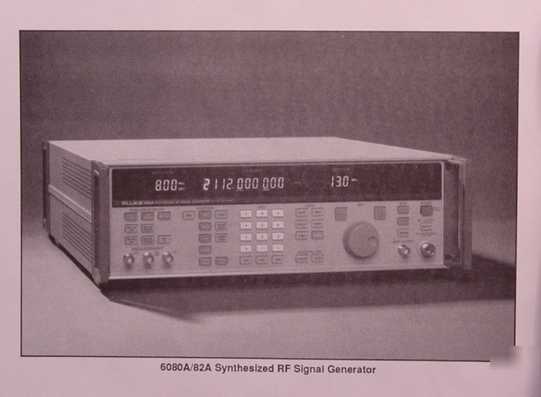 Fluke 6080A 6082A signal generator operator manual set