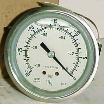 Haenni pressure vacuum gauge -30 in hg 2-1/2