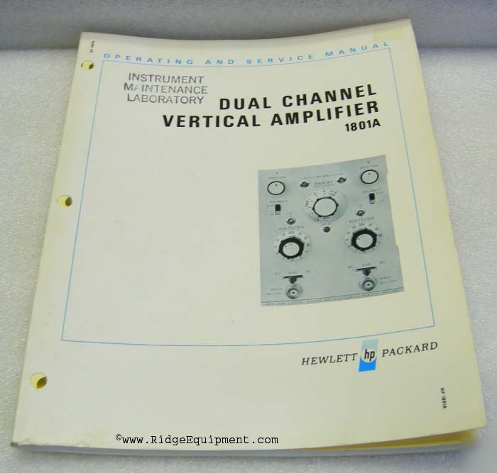 Hp 1801A dual channel amplifier op & service manual []