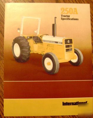Ih 250A tractor brochure spec sheet ihc international