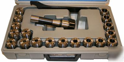 R8 ER32 collet chuck with set of 18 collets