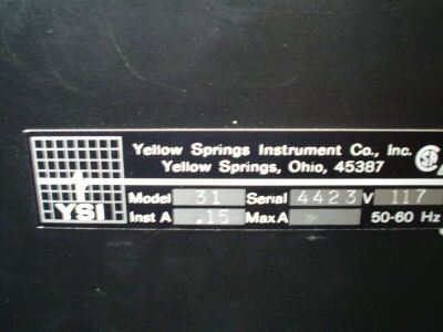 Yellow springs instrumnets ysi 31 conductivity bridge