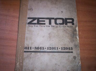 Zetor 8011 to 12045 tractor parts catalogue