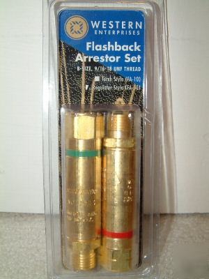 1 flashback arrestor set of 2 each, torch style fa-10