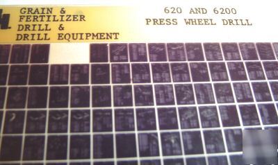Ih 620-6200 press wheel drill parts catalog microfiche