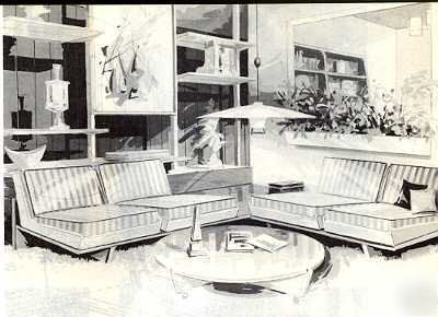 Build 60S mid century modern furniture sofas beds plans