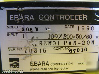 Ebara turbomolecular turbopump controller model 306W