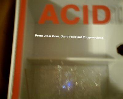 New compact acid storage cabinet with shelf. brand 