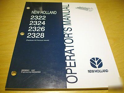 New holland 2322 2324 2326 2328 operator's manual nh