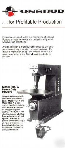 Onsrud w-1136-a overarm pin router 1136 - danly