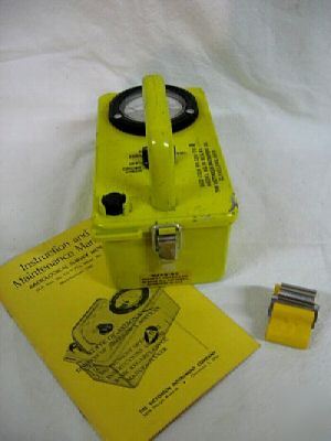 Radiological survey meter with manual & shoulder strap