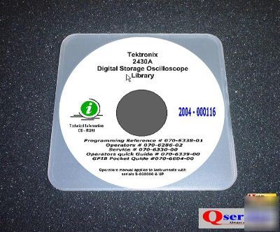 Tektronix tek 2430A manuals library 5 volumes + extras