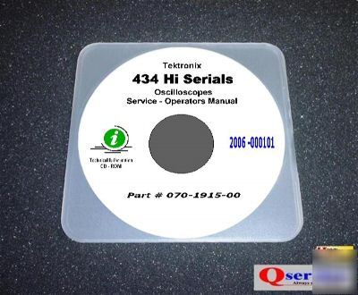 Tektronix tek 434 hi serials service - oprs manual cd