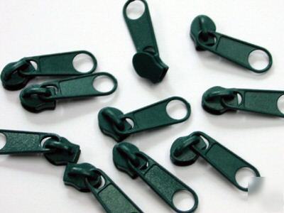 #5 nylon coil zipper sliders long (869) dark green 100 