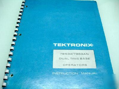 Instruction manual - tektronix - 7B53A / 7B53AN