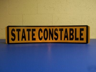 State constable gold reflective door magnet