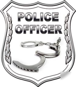 Police badge decal reflective 2