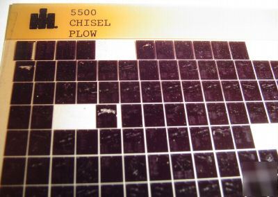 Ih 550 chisel plow parts book catalog microfiche