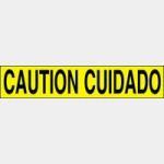 Caution cuidado yellow barricade tape 3 mil 1000' case