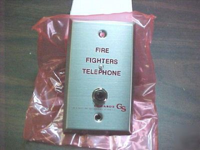 Fire fighters telephone wall plate by gs edwards 6833-1