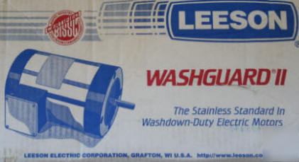 Leeson washguard ii stainless washdown-duty motor