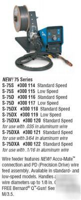 New miller 300116 s-75D standard speed wire feeder - 