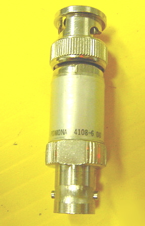 Pomona 4108-6 attenuator 6DB , 50 ohm bnc m to bnc f 