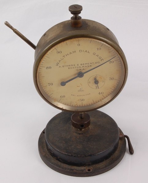 Antique storrs & bement company waltham dial gage 
