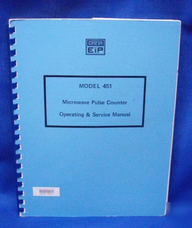 Eip model 451 micro pulse counter op & service manual