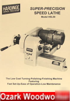 Hardinge HSL59 speed lathe catalog/ manual