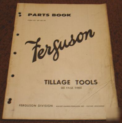 Massey ferguson tillage tools parts catalog manual mf