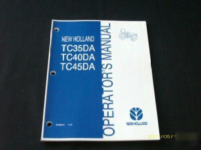 New holland TC35DA TC40DA TC45DA operators manual