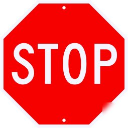 Real stop sign approved street traffic sign 24