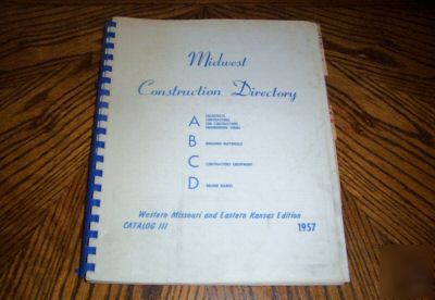 Vintage 1957 midwest construction directory contractors